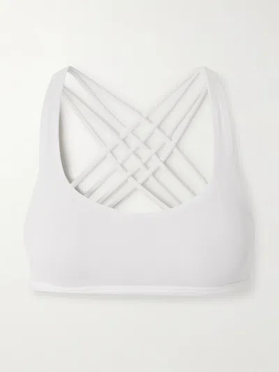 Lululemon Free To Be Ribbed Luxtreme? Sports Bra In White