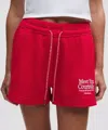Lululemon French Terry Mid-rise Tennis Short In Red