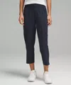 Lululemon Front-pleat Tapered Mid-rise Cropped Pant In Blue