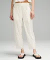 Lululemon Front-pleat Tapered Mid-rise Cropped Pant In Neutral