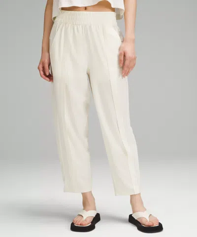 Lululemon Front-pleat Tapered Mid-rise Cropped Pant In Neutral