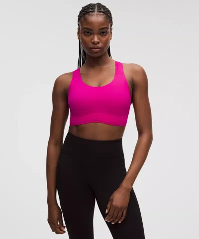 Lululemon Go Further Bra With Support Code Technology In Pink