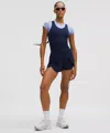 Lululemon Go Further Split-short Runsie 3" In Blue