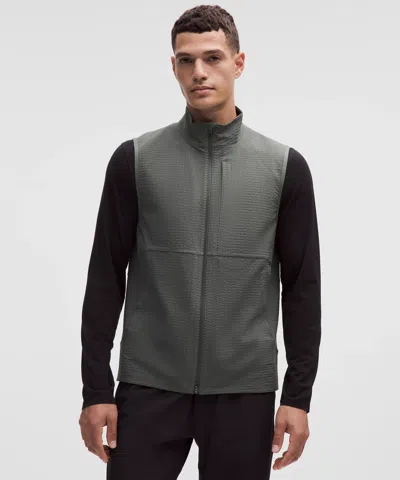 Lululemon Grid Fleece Full-zip Vest In Gray