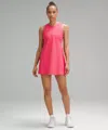 Lululemon Grid-texture Sleeveless Tennis Dress In Pink