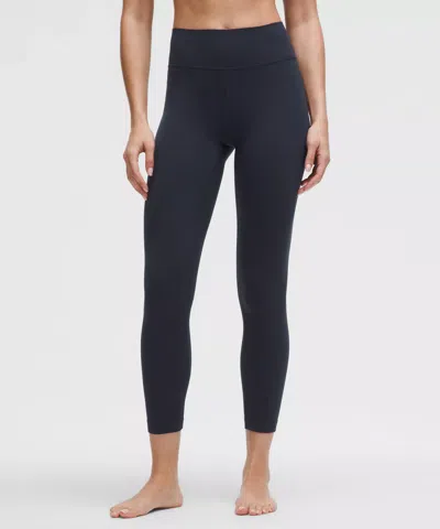 Lululemon Groove High-rise Ribbed Panel Leggings 25" In Black