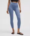 Lululemon Groove High-rise Ribbed Panel Leggings 25" In Blue