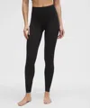 Lululemon Groove High-rise Ribbed Panel Tight 28" In Black