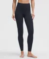 Lululemon Groove High-rise Ribbed Panel Leggings 28" In Black
