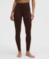 Lululemon Groove High-rise Ribbed Panel Leggings 28" In Brown
