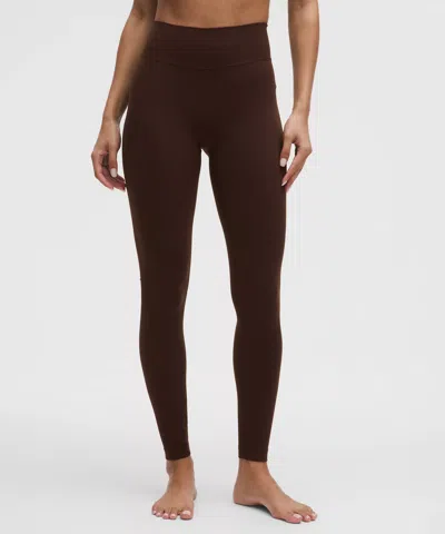 Lululemon Groove High-rise Ribbed Panel Leggings 28" In Brown