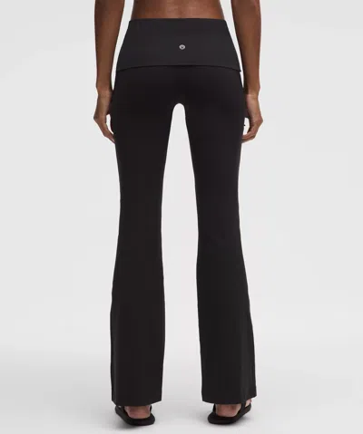 Lululemon Groove Nulu Foldover-waist Flared Pants In Black