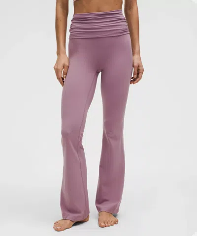 Lululemon Groove Nulu Foldover-waist Flared Pants In Purple