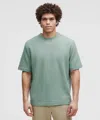 Lululemon Heavyweight Cotton Textured Short-sleeve Shirt In Green