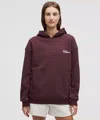 Lululemon Heavyweight Fleece Oversized Hoodie In Burgundy
