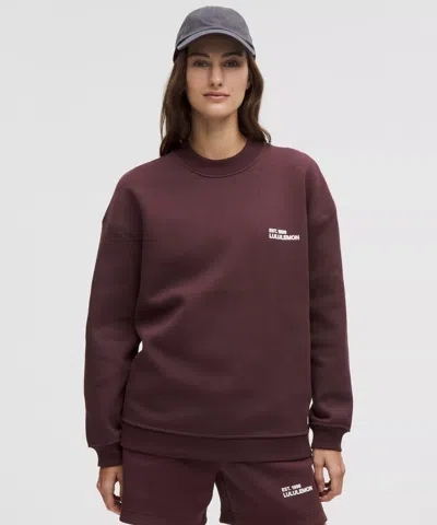 Lululemon Heavyweight Fleece Oversized Pullover In Burgundy