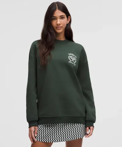 Lululemon Heavyweight Fleece Pullover Tennis Club In Green