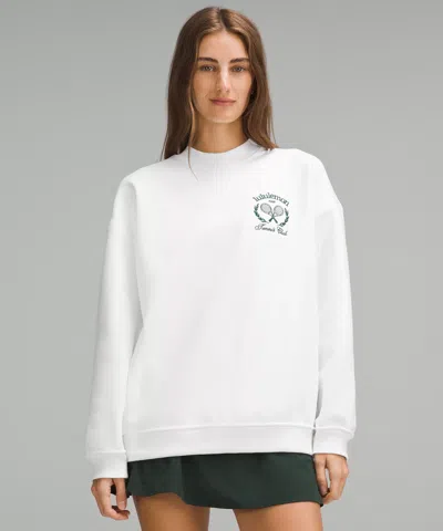 Lululemon Heavyweight Fleece Pullover Tennis Club In White