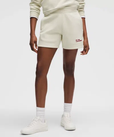 Lululemon Heavyweight Fleece Sweatshort 5" In White