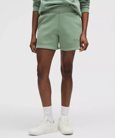 Lululemon Heavyweight Fleece Sweatshort 5" In Green