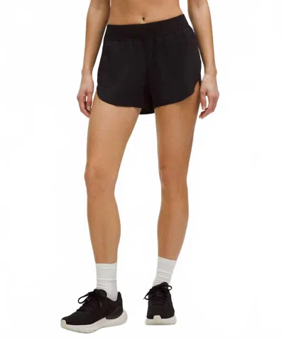 Lululemon High-rise Classic-fit Split Short In Black
