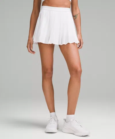 Lululemon High-rise Pleated Tennis Skirt In White