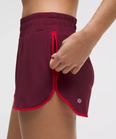 Lululemon High-rise Running Short 3" In Red