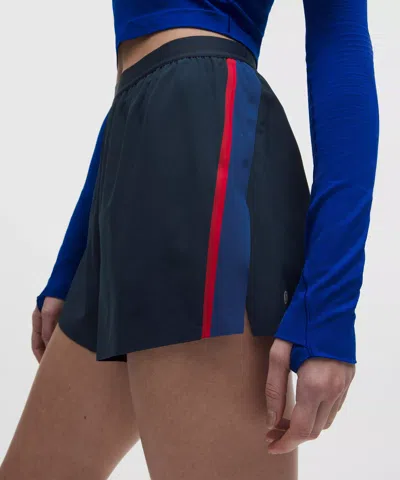 Lululemon High-rise Split Short 3" In Blue