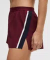 Lululemon High-rise Split Short 3" In Burgundy