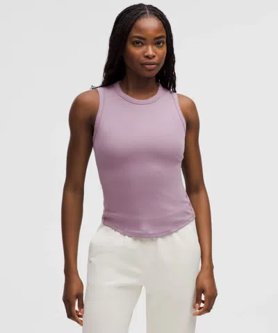 Lululemon Hold Tight Crewneck Tank Top Waist Length In Blue