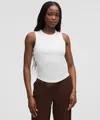 Lululemon Hold Tight Crewneck Tank Top Waist Length In White