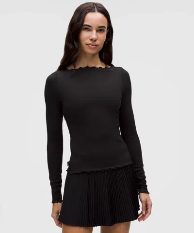 Lululemon Hold Tight Lettuce-edge Boatneck Long-sleeve Shirt