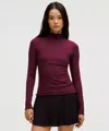 Lululemon Hold Tight Lettuce-edge Turtleneck In Burgundy