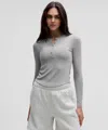 Lululemon Hold Tight Long-sleeve Henley In Gray