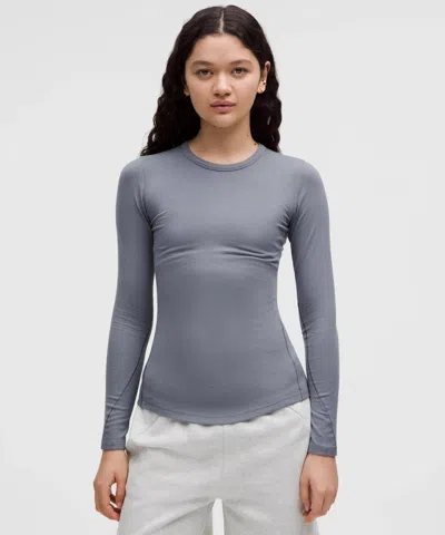 Lululemon Hold Tight Long-sleeve Shirt In Gray