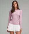 Lululemon Hold Tight Long-sleeve Shirt In Pink