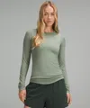 Lululemon Hold Tight Long-sleeve Shirt In Gray