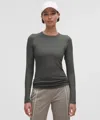 Lululemon Hold Tight Long-sleeve Shirt In Gray