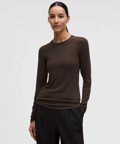 Lululemon Hold Tight Long-sleeve Shirt In Brown