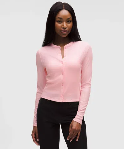 Lululemon Hold Tight Micro-rib Cardigan In Pink