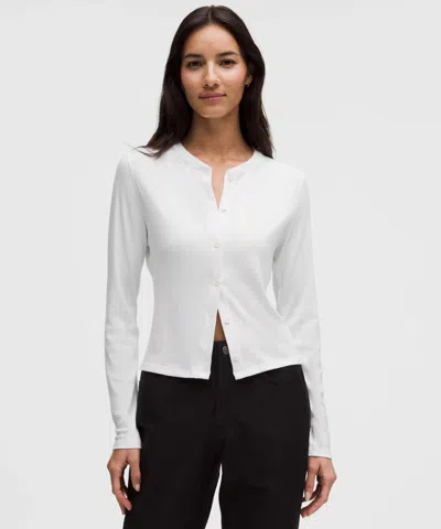 Lululemon Hold Tight Micro-rib Cardigan In White