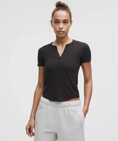 Lululemon Hold Tight Short-sleeve Henley In Black
