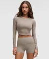Lululemon Hold Tight Straight-hem Cropped Long-sleeve Shirt