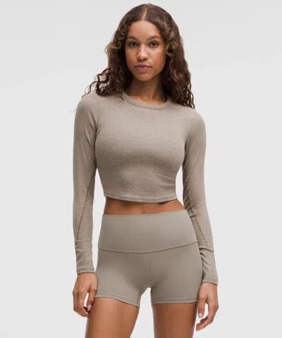 Lululemon Hold Tight Straight-hem Cropped Long-sleeve Shirt