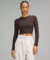 Lululemon Hold Tight Straight-hem Cropped Long-sleeve Shirt