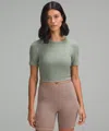 Lululemon Hold Tight Straight Hem Cropped T-shirt In Green
