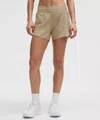 Lululemon Hotty Hot High-rise Lined Short 4" In Neutral