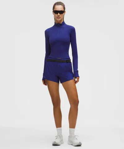 Lululemon Hotty Hot High-rise Lined Short 4" In Blue