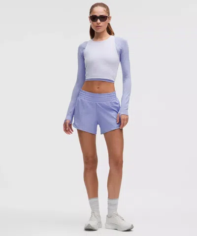 Lululemon Hotty Hot High-rise Lined Short 4" In Purple