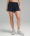 Lululemon Hotty Hot High-rise Lined Short 4" In True Navy